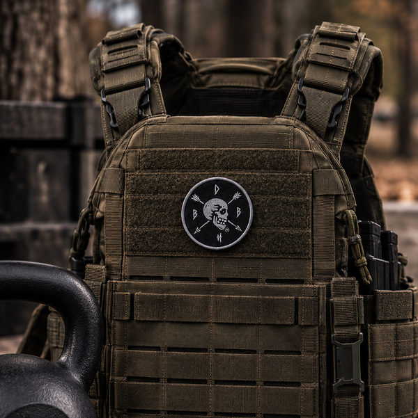 SKULL & ARROWS VELCRO PATCH