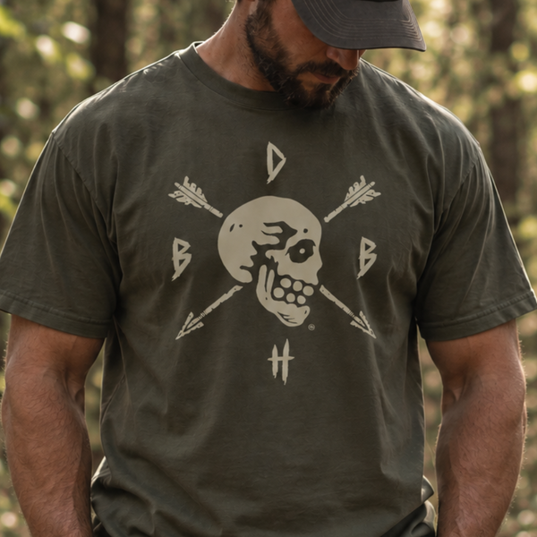 CARVED SKULL & ARROWS / OD